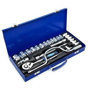 آچار بکس جعبه ای کرول مدل 24pcs socket set سایز 8 الی 32 میلی متر مجموعه 24 عددی