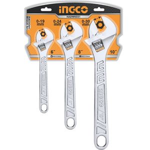 آچار فرانسه اینکو مدل hadwk031 سایز 6 8 10 اینچ مجموعه 3 عددی