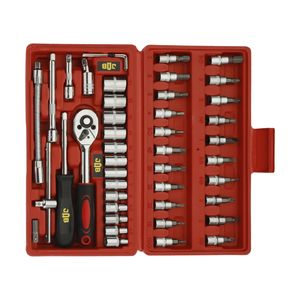 آچار و سری بکس و پیچ گوشتی جاب مدل jb 4600 مجموعه 46 عددی