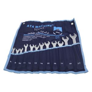 آچار یکسر تخت و یکسر رینگی آتا مدل yp 8 22_12pcs  مجموعه 12 عددی