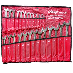 آچار یکسر تخت و یکسر رینگی دیزین تولز مدل d.s 26 pc مجموعه 26 عددی