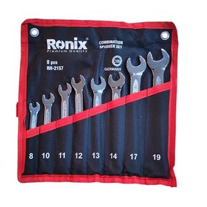 آچار یکسر تخت و یکسر رینگی رونیکس مدل rh 2157 مجموعه 8 عددی