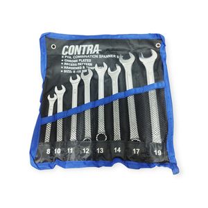آچار یکسر تخت و یکسر رینگی کونترا مدل s8 19 مجموعه 8 عددی