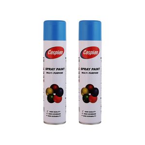اسپری رنگ آبی روشن کاسپین مدل professional حجم 300 میلی لیتر مجموعه 2 عددی