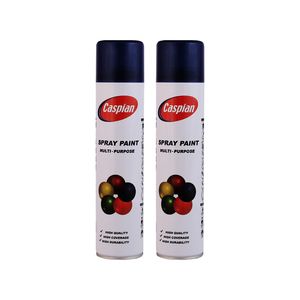 اسپری رنگ سرمه ای کاسپین مدل cas2 حجم 300 میلی لیتر مجموعه 2 عددی
