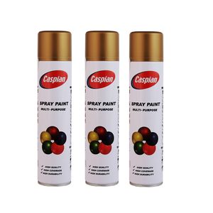 اسپری رنگ طلایی کاسپین مدل 3 حجم 300 میلی لیتر مجموعه 3 عددی