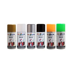 اسپری رنگ طلاییمشکیسفیدنقره ایسبزنارنجی دوپلی کالر مدل deco6 حجم 150 میلی لیتر