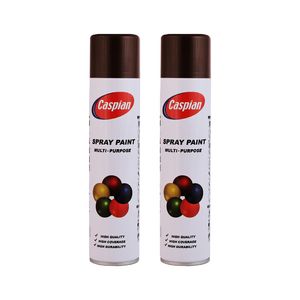 اسپری رنگ قهوه ای شکلاتی کاسپین مدل cas2 حجم 300 میلی لیتر مجموعه 2 عددی