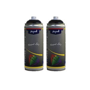 اسپری رنگ مشکی براق اسپم مدل pm حجم 300 میلی لیتر مجموعه 2 عددی
