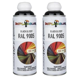 اسپری رنگ مشکی براق دوپلی کالر مدل ral 9005 حجم 400 میلی لیتر بسته 2 عددی