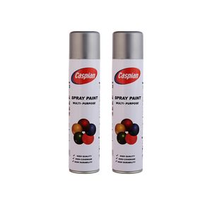 اسپری رنگ نقره ای کاسپین مدل cas حجم 300 میلی لیتر مجموعه 2 عددی