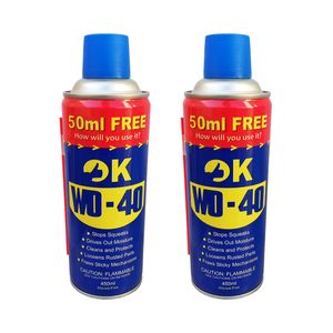 اسپری روان کننده اوکی مدل wd 40 حجم 450 میلی لیتر بسته 2 عددی