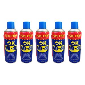 اسپری روان کننده اوکی مدل wd 40 حجم 450 میلی لیتر بسته 5 عددی