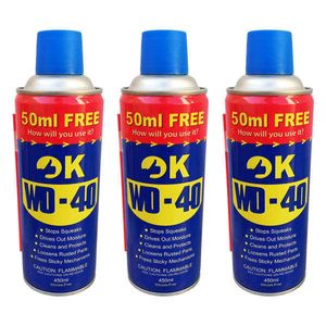 اسپری روان کننده اوکی مدل wd 40 زنگ بر حجم 450 میلی لیتر بسته 3 عددی