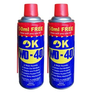اسپری روان کننده و زنگ بر اوکی مدل wd 40 حجم 450 میلی لیتر بسته 2 عددی