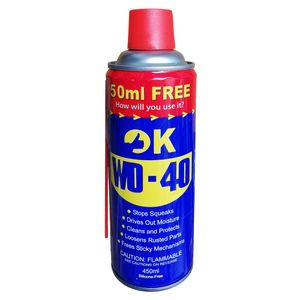 اسپری روان کننده و زنگ بر اوکی مدل wd 40 حجم 450 میلی لیتر
