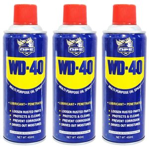 اسپری روان کننده و زنگ بر جی پی اس گل پخش مدل wd 40 حجم 450 میلی لیتر بسته 3 عددی