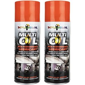 اسپری روان کننده و زنگ بر دوپلی کالر مدل multi oil حجم 400 میلی لیتر بسته 2 عددی