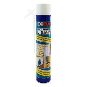 اسپری فوم پلی یورتان دیبا مدل pu foam حجم 750 میلی لیتر