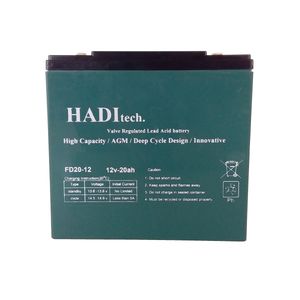 باتری خورشیدی هادیتک مدل fd12v20 ظرفیت ۲۰ آمپر ساعت
