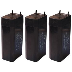 باتری سیلد اسید 4 ولت 800 میلی آمپر ساعت سی سی پی مدل 4v 800mah بسته 3 عددی