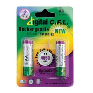 باتری نیم قلمی قابل شارژ cfl مدل 1850mah aaa بسته 2 عددی