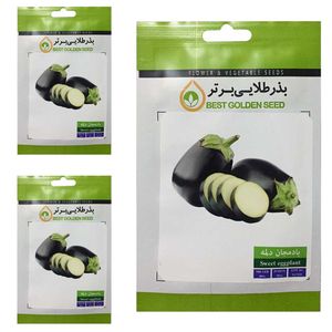 بذر بادمجان دلمه بذر طلایی برتر کد btb 46 مجموعه 3 عددی