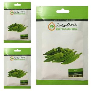 بذر بامیه بذر طلایی برتر کد btb 48 مجموعه 3 عددی