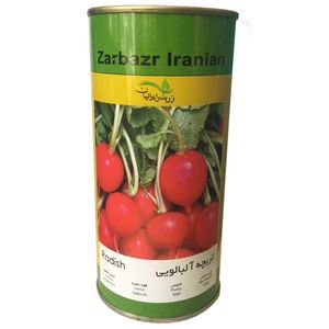 بذر تربچه آلبالویی زر بذر ایرانیان قوطی 100 گرمی کد gh100g 03