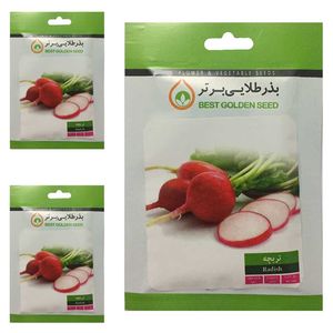 بذر تربچه بذر طلایی برتر کد btb 91 مجموعه 3 عددی