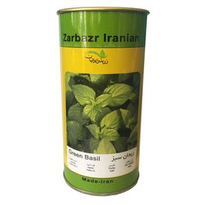 بذر ریحان سبز زر بذر ایرانیان قوطی 100 گرمی کد gh100g 07
