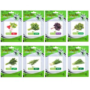 بذر سبزی خوراکی فصل سبز کد seed fs 08 مجموعه 8 عددی