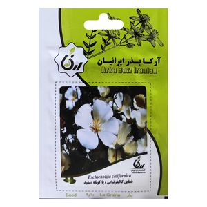 بذر شقایق کالیفرنیایی پاکوتاه سفید آرکا بذر ایرانیان کد ark 034