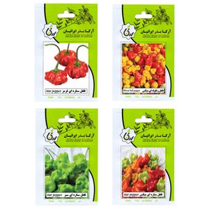 بذر فلفل ستاره ای و زنگوله ای آرکا بذر ایرانیان کد ark a ark 04 وزن 30 گرم مجموعه 4 عددی