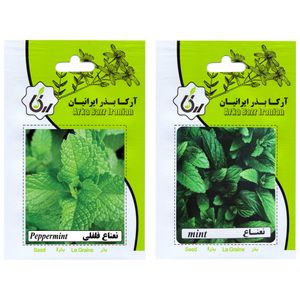 بذر نعناع و نعناع فلفلی آرکا بذر ایرانیان کد ark a ark 02 وزن 20 گرم مجموعه 2 عددی