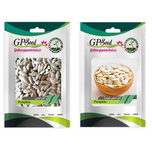 بذر کدو آجیلی و کدو آجیلی مرمری گلبرگ پامچال کد gpf 223 مجموعه 2 عددی