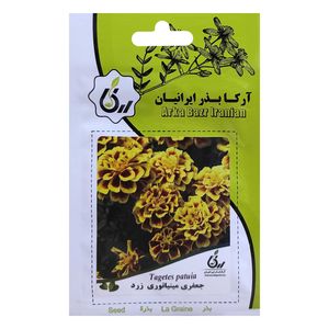 بذر گل جعفری مینیاتوری زرد آرکا بذر ایرانیان کد ark 054