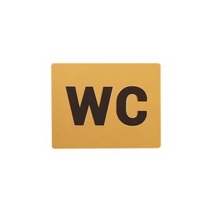 برچسب راهنما طرح مستطیل مدل wc طلایی