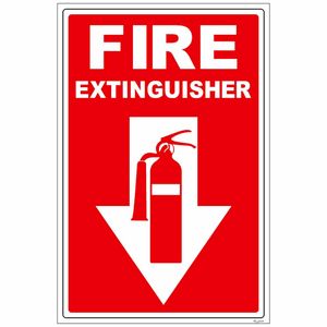 برچسب راهنما مستر راد طرح محل نصب کپسول آتش‌نشانی کد hse osha 001