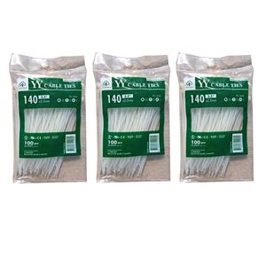 بست کمربندی وای وای مدل tsl 140 m سایز 2.5×140 میلیمتر بسته 3 عددی