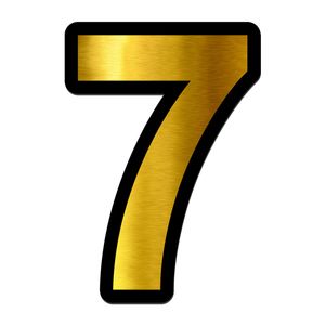 تابلو راهنما آژنگ طرح مستطیل مدل شماره و اعداد کد no 7