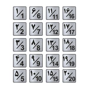 تابلو راهنما طرح پلاک اعداد مدل gns1220 مجموعه 20 عددی