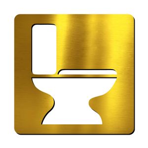 تابلو نشانگر آژنگ طرح توالت فرنگی کد icon  f 030
