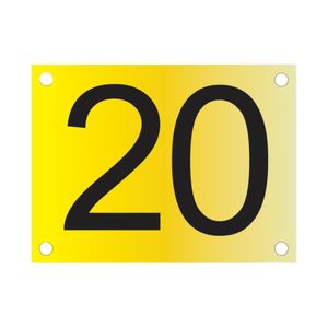 تابلو نشانگر طرح 20 مدل پلاک شماره 20 درب منزل و خانه