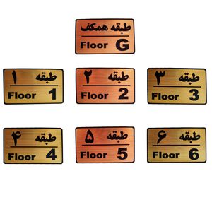 تابلو نشانگر طرح شماره طبقه مدل m22 مجموعه 7 عددی