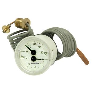 ترمومانومتر پکیج اینسترومیت مدل 1m 40mm رنج 0 تا 4 بار