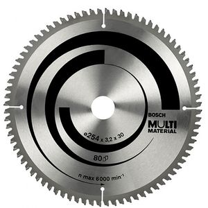 تیغ اره میزی بوش مدل  multi material 80t   254 mm