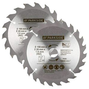 تیغه اره چوب دیسکی پارکساید مدل phsb 2 a1 مجموعه 2 عددی