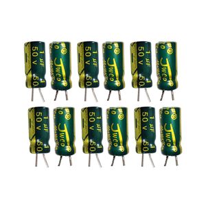 خازن الکترولیت 1 میکرو فاراد 50 ولت جی دبلیو کو کد sc03 بسته 12 عددی