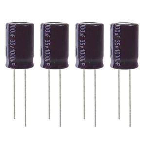 خازن الکترولیت 1000 میکروفاراد 35 ولت آکسبوم مدل tec 10235 بسته 4 عددی